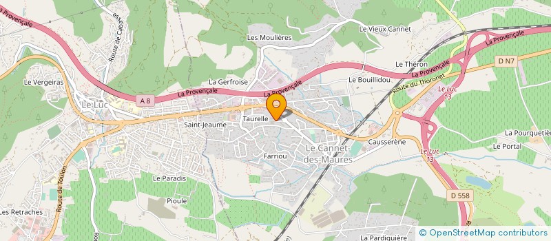 localisation de l'entreprise BLCF83 à LE CANNET-DES-MAURES