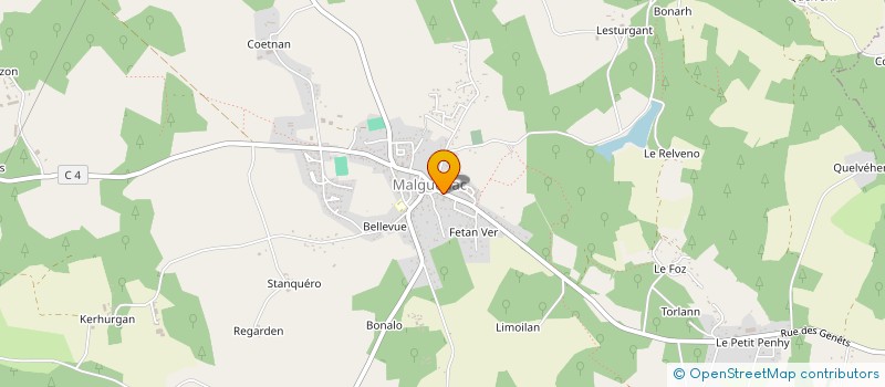 localisation de l'entreprise BLEIZ DARTS CLUB  MALGUENAC