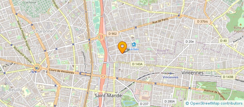 localisation de l'entreprise BLEU & à MONTREUIL