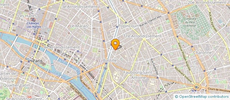 localisation de l'entreprise BLEU AZUR à PARIS