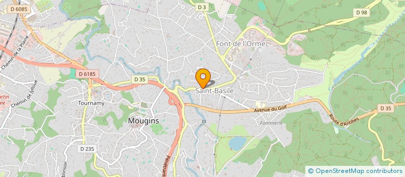 localisation de l'entreprise BLEU AZUR à MOUGINS