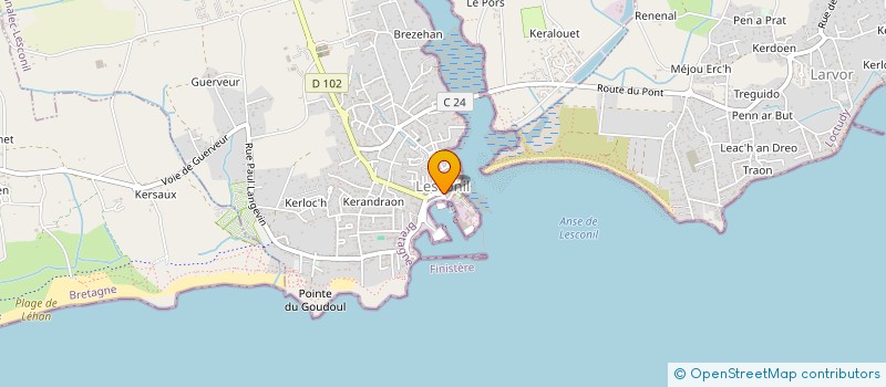localisation de l'entreprise BLEU AZUR  PLOBANNALEC-LESCONIL