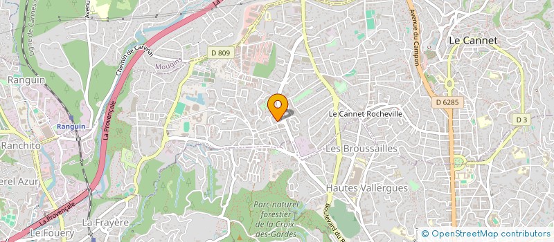 localisation de l'entreprise BLEU AZUR à LE CANNET