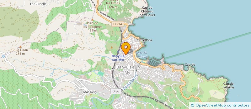 localisation de l'entreprise BLEU AZUR  BANYULS-SUR-MER