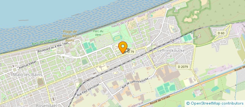 localisation de l'entreprise BLEU BANANE à DUNKERQUE