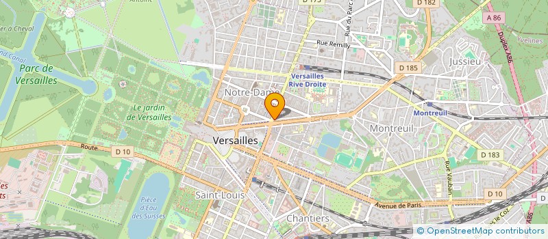 localisation de l'entreprise BLEU BLANC ROUGE à VERSAILLES