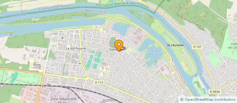 localisation de l'entreprise BLEU BLANC ROUGE  MANTES-LA-JOLIE