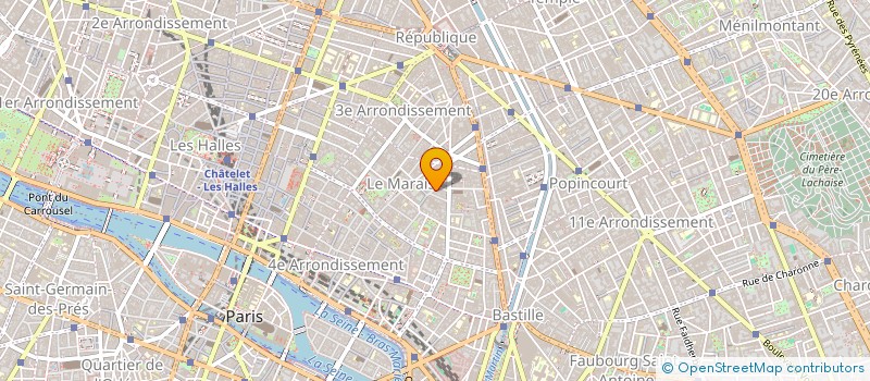 localisation de l'entreprise BLEU BLANC ROUGE IMMOBILIER  PARIS