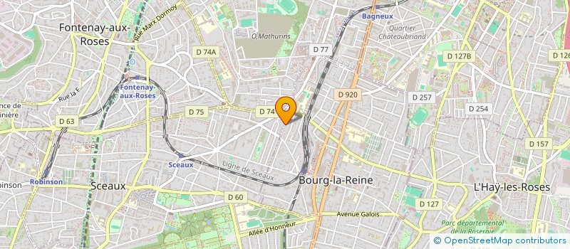 localisation de l'entreprise BLEU BLANC VERT à BOURG-LA-REINE