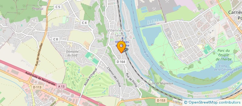 localisation de l'entreprise BLEU CASTORI  VILLENNES-SUR-SEINE