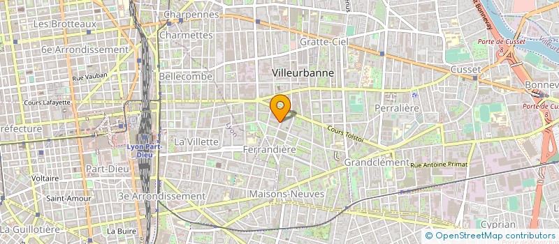 localisation de l'entreprise BLEU CERAM à VILLEURBANNE