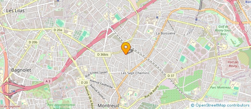 localisation de l'entreprise BLEU CIEL à MONTREUIL