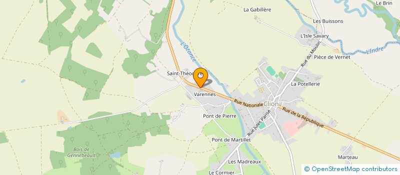 localisation de l'entreprise BLEU CIEL à CLION