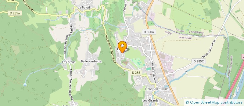 localisation de l'entreprise BLEU CLAIR  CHAPAREILLAN