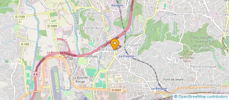 localisation de l'entreprise BLEU D'AZUR à CANNES
