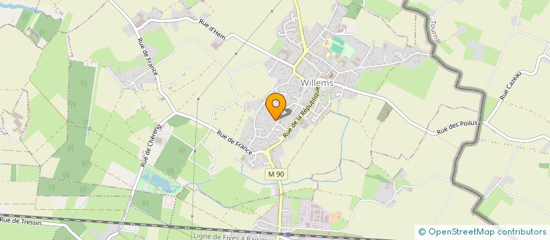 localisation de l'entreprise BLEU DE TRAVAIL à WILLEMS
