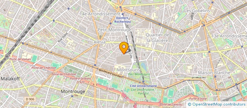 localisation de l'entreprise BLEU DESIGN  PARIS 14