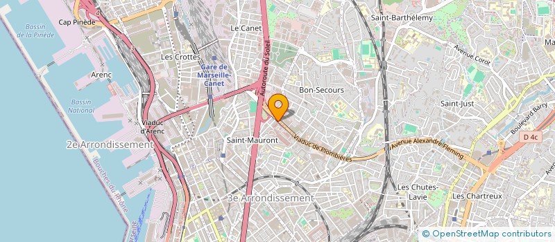 localisation de l'entreprise BLEU ET BLANC à MARSEILLE