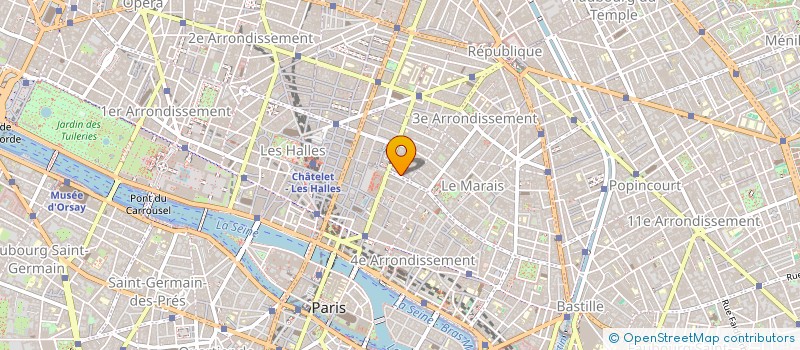 localisation de l'entreprise BLEU ET JAUNE PRODUCTIONS 17  PARIS