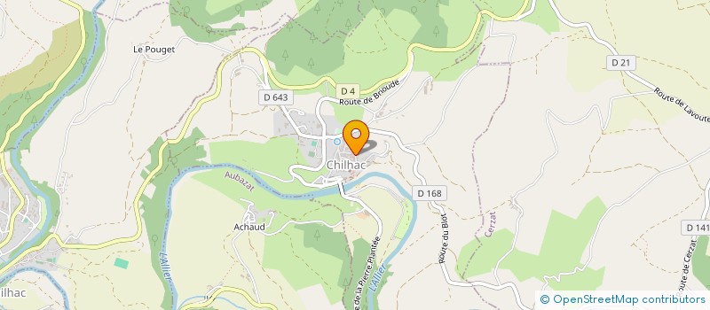 localisation de l'entreprise BLEU FORCE CINQ  CHILHAC