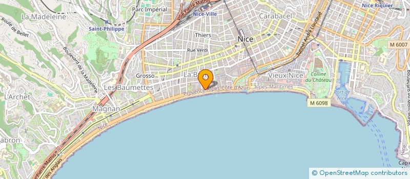 localisation de l'entreprise BLEU IMMOBILIER à NICE