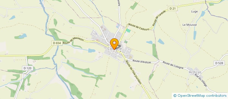 localisation de l'entreprise BLEU LAGON  COLOGNE