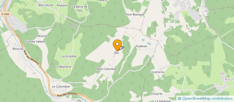 localisation de l'entreprise BLEU LAGUNE  BAYAC