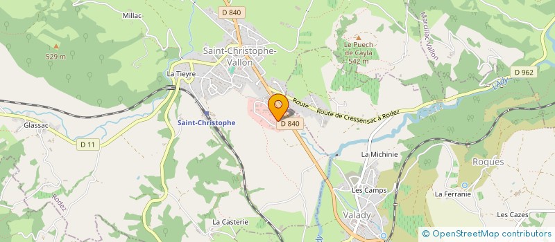 localisation de l'entreprise BLEU LAVAGE ET STOCKAGE à SAINT-CHRISTOPHE-VALLON