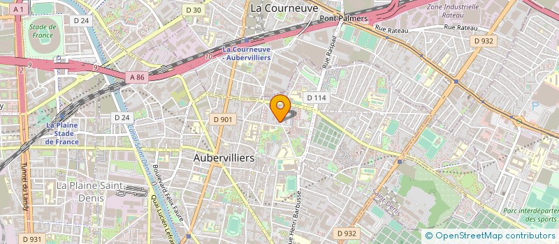 localisation de l'entreprise BLEU LILAS SARL à AUBERVILLIERS