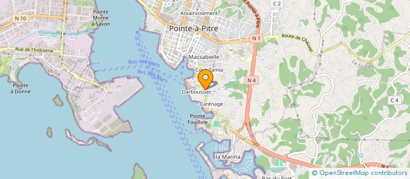 localisation de l'entreprise BLEU MARINE à POINTE-A-PITRE