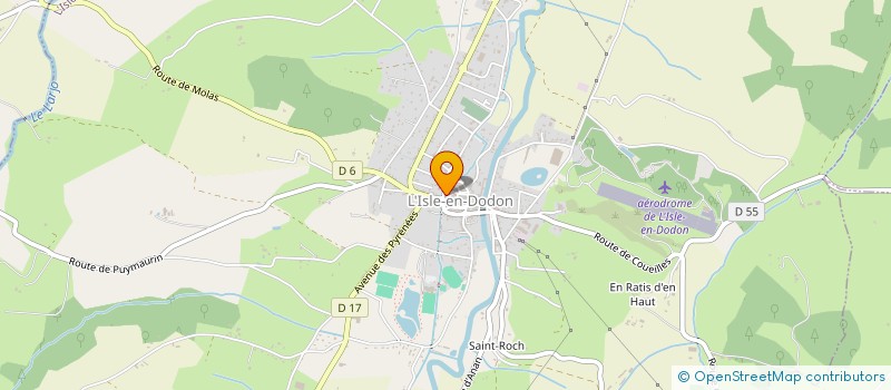 localisation de l'entreprise BLEU MARINE  L'ISLE-EN-DODON