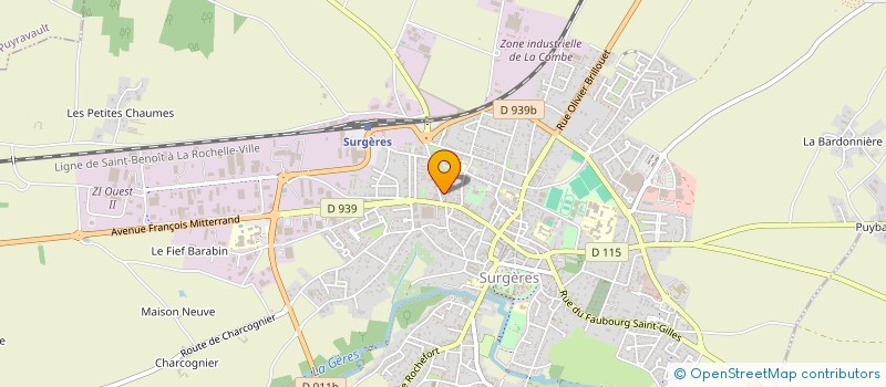 localisation de l'entreprise BLEU MARINE  SURGERES