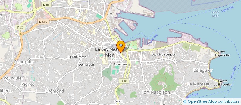 localisation de l'entreprise BLEU MARINE OPTIQUE  LA SEYNE-SUR-MER