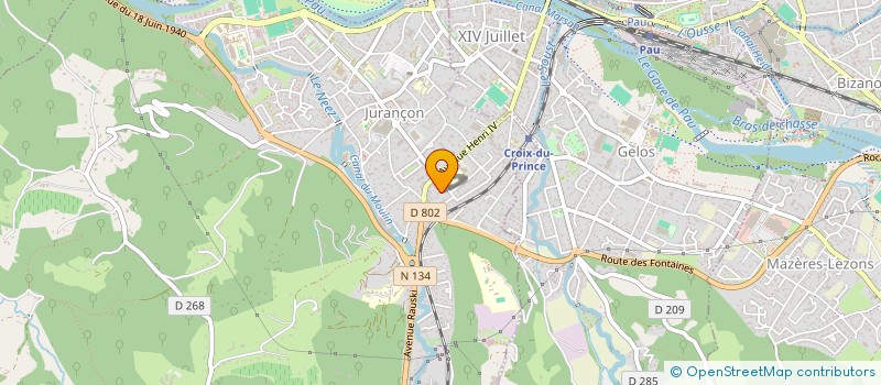 localisation de l'entreprise BLEU METEOR PRODUCTIONS  JURANCON