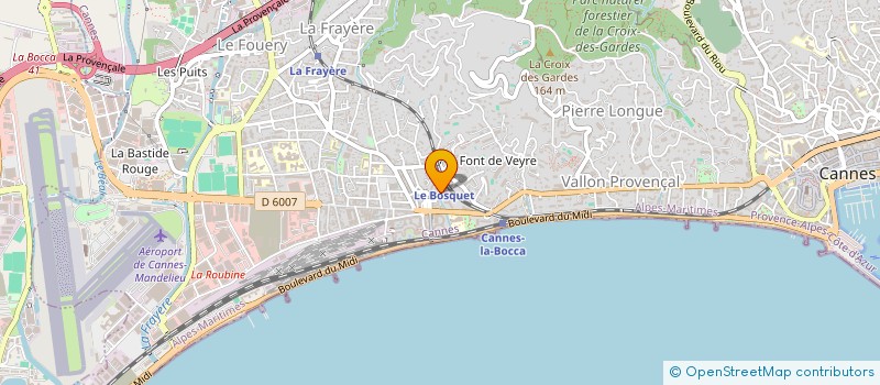 localisation de l'entreprise BLEU NUIT à CANNES