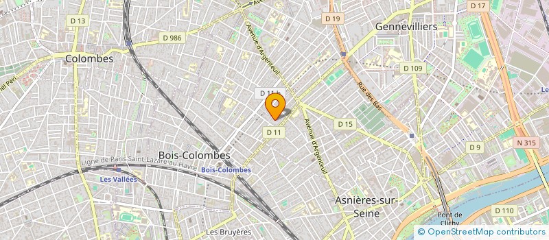 localisation de l'entreprise BLEU NUIT à BOIS-COLOMBES