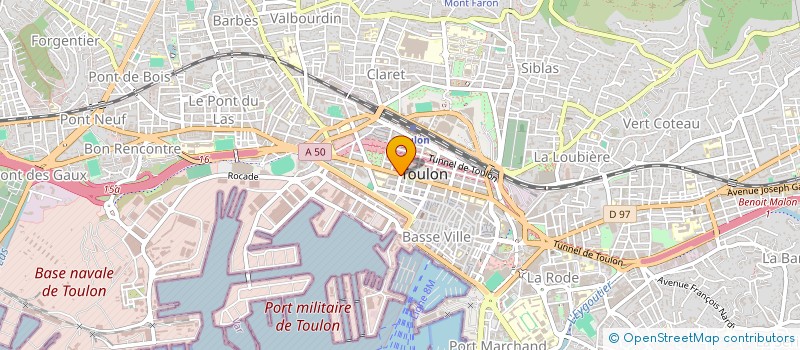 localisation de l'entreprise BLEU OPTIQUE à TOULON