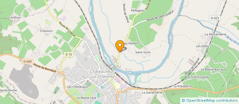 localisation de l'entreprise BLEU OXYGENE à CHATEAUNEUF-SUR-CHARENTE