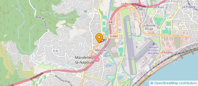 localisation de l'entreprise BLEU ROUGE DISTRIBUTION à MANDELIEU-LA-NAPOULE