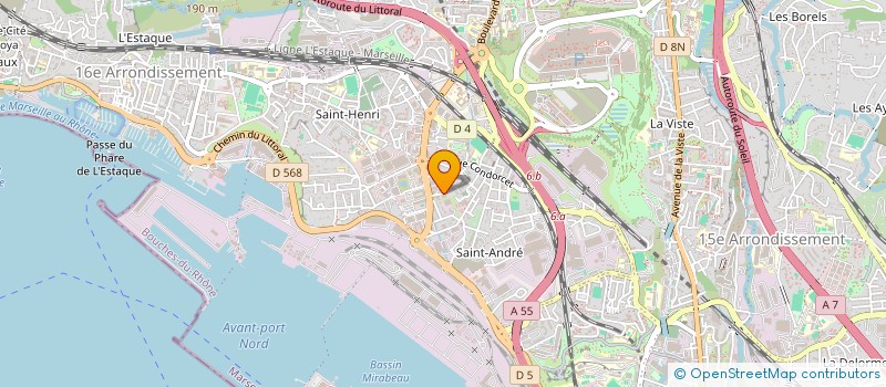 localisation de l'entreprise BLEU SERVICES  MARSEILLE