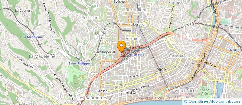 localisation de l'entreprise BLEU SOLEIL à NICE