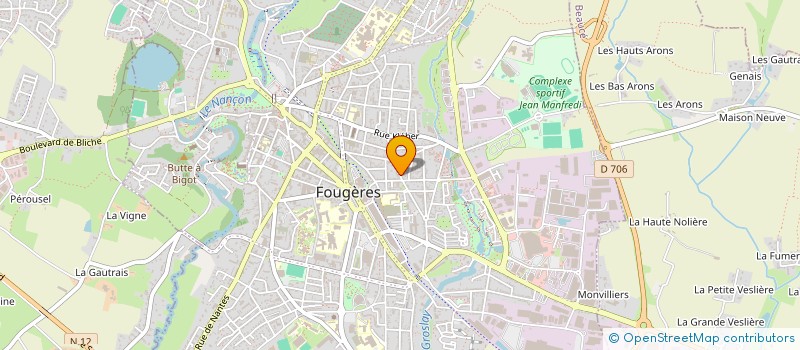 localisation de l'entreprise BLEU SOLEIL  FOUGERES