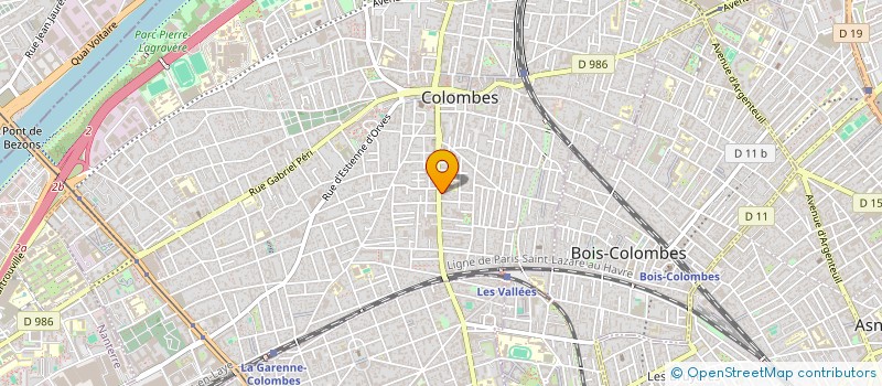 localisation de l'entreprise BLEU VERT  COLOMBES