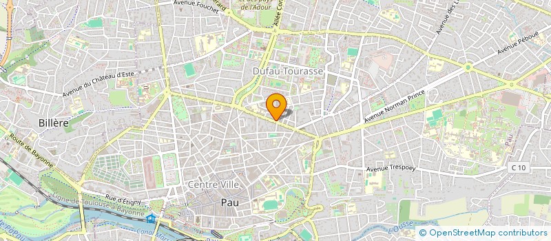 localisation de l'entreprise BLEU VERT à PAU