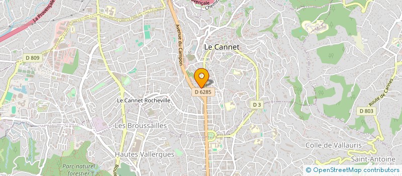 localisation de l'entreprise BLEUE MARINE à LE CANNET