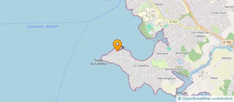 localisation de l'entreprise BLEUE MARINE  CONCARNEAU