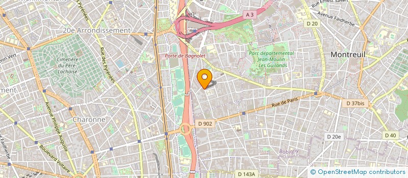 localisation de l'entreprise BLEUPROD à BAGNOLET