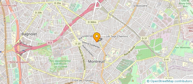 localisation de l'entreprise BLFP COMMUNICATION à MONTREUIL