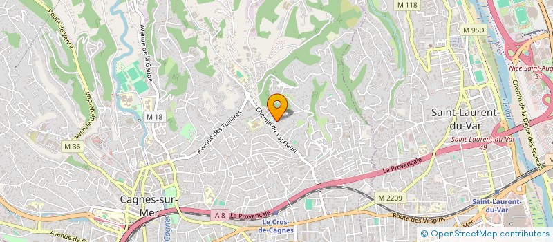 localisation de l'entreprise BLG SOLUTIONS à CAGNES-SUR-MER