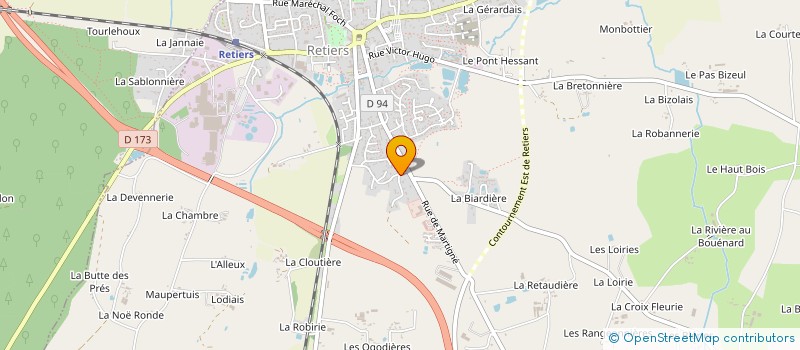 localisation de l'entreprise BLH GROUPE  RETIERS